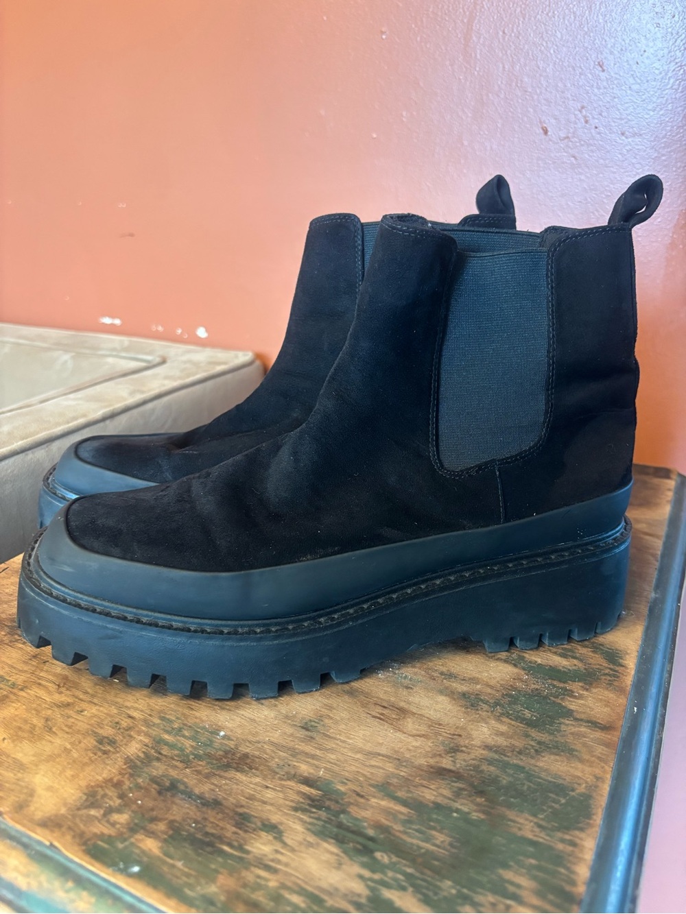Men’s Nordstrom Rack Faux Suede Lug Sole Ankle Boots Size 9 (women’s 10/10.5)